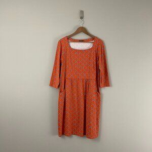 J McLaughlin Emma Catalina Cloth Orange Geometric Dress Size XL